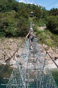 Longest Swing Bridge in NZ over the river Buller