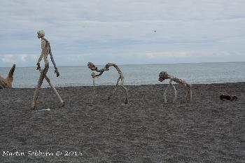 Driftwood Art at Hokitika