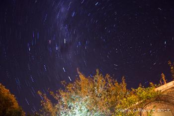 Star trails from our accommodation