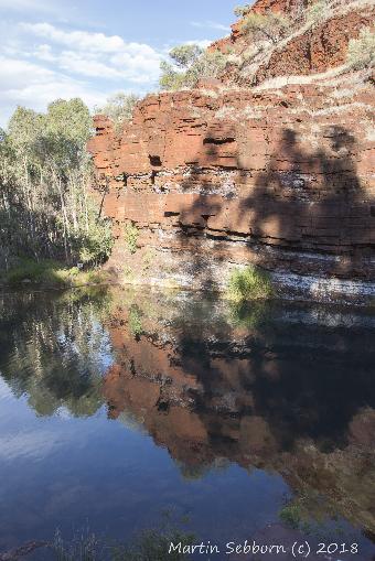 Pond at the bottom of Joffre Falls