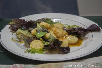 Its a tough life - local scallops!