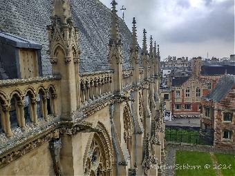 Halfway up the tower